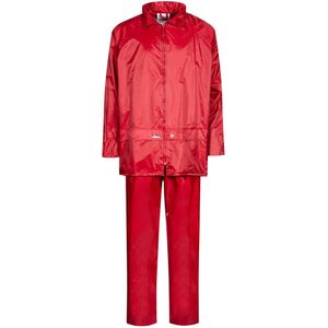 Lyngsøe - Rainwear - Regenset - Rood - Set van Regenjas en Regenbroek