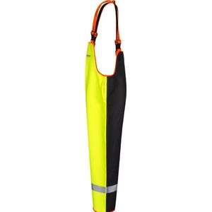 Lyngsøe Rainwear Vissers amerikaanse overall neon geel / donkerblauw S