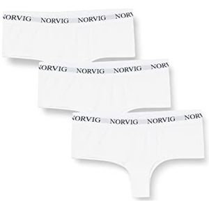 NORVIG Dames 3-pack witte hipster panty's, M
