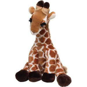 Pluche Afrikaanse Giraffe knuffel van 30 cm - Dieren speelgoed knuffels cadeau - Wilde dieren