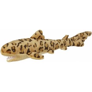 Pluche Luipaard Haai knuffel van 50 cm - Dieren speelgoed knuffels cadeau - Haaien Knuffeldieren/beesten
