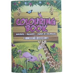 Baker Ross FC765 Jungle Dieren Fuzzy Kunstplaten – 10 Stuks – 21x15 Cm – Kleurplaten Met Donzige Randen – Geschikt Voor Kinderen – Viltstiften Niet Inbegrepen