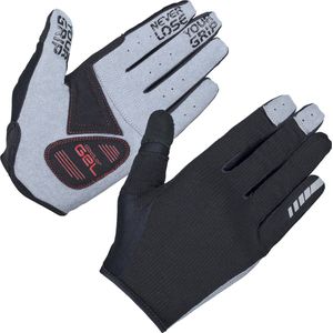 GripGrab Shark mountainbike handschoenen voor volwassenen, lang, antislip, volledige vingers, zomer, fietshandschoenen, zwart, XXL