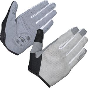 GripGrab Shark Mountainbike-handschoenen, uniseks, antislip, gevoerd, voor volwassenen, zomer, grijs, M