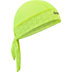 GripGrab - Zomer Fiets Bandana Zweetbescherming UV Bescherming Hoofddoek Fietsmuts - Geel Hi-Vis - Unisex - Maat One Size