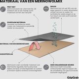 Sportsokken - Merinowol - Licht - Vochtregulerend - Zwart