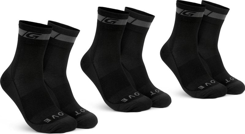 Sportsokken - Merinowol - Licht - Vochtregulerend - Zwart