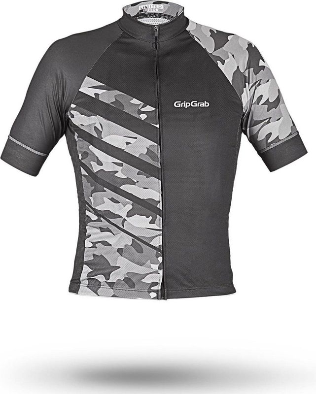 GripGrab - Race Jersey Fietsshirt - Grijs Camo - Functioneel Materiaal
