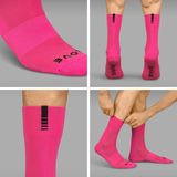 GripGrab - Lightweight SL Zomer Fietssokken - Roze Hi-Vis - Unisex - 1 Paar