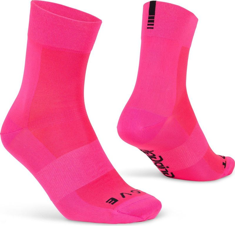 GripGrab - Lightweight SL Zomer Fietssokken - Roze Hi-Vis - Unisex - 1 Paar