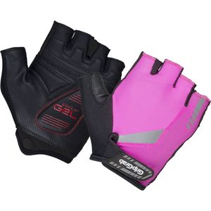 GripGrab - ProGel Padded Korte Vinger Zomer Fietshandschoenen Wielrenhandschoenen met Padding - Roze Hi-Vis - Unisex - Maat M