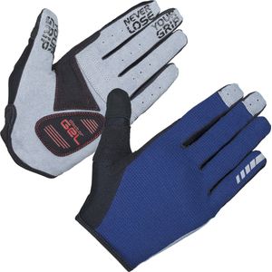 GripGrab Shark Lange handschoenen MTB racefiets met volledige vingers, voor mannen en vrouwen, fietsen, uniseks, volwassenen, marineblauw, XL