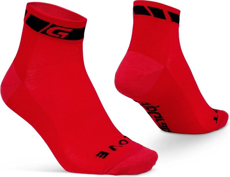 GripGrab - Classic Low Cut - Fietssokken - Rood - 1 Paar - Korte Coolmax Sokken