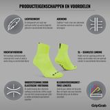 GripGrab - Lightweight SL - Korte Fietssokken - Geel Hi-Vis - 1 Paar - Coolmax