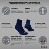 GripGrab - Lightweight SL - Fietssokken - Navy Blauw - Coolmax, Low Cut, Unisex