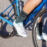 GripGrab - Original Stripes Crew - Fietssokken - Groen - Coolmax, Unisex