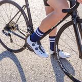 GripGrab - Original Stripes Crew - Fietssokken - Navy Blauw - Coolmax