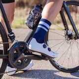 GripGrab - Original Stripes Crew - Fietssokken - Navy Blauw - Coolmax