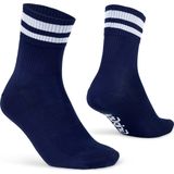 GripGrab - Original Stripes Crew - Fietssokken - Navy Blauw - Coolmax