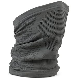 GripGrab Freedom Warp Knit multifunctionele doek, naadloze fietshalsdoek met ademzone, grijs.