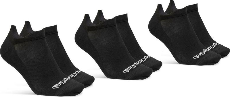 GripGrab - Classic No-Show - Fietssokken - Zwart - Set van 3 Stuks