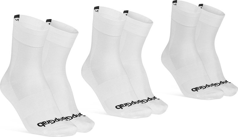 GripGrab - Lightweight SL 3PACK - Fietssokken - Wit - Coolmax - Unisex