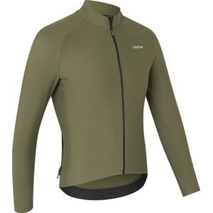 GripGrab - PACR Thermo Fietsshirt Lange Mouwen Lente Herfst Wielrenshirt Cycling Jersey - Olijf Groen - Heren - Maat M