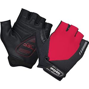 GripGrab - ProGel Padded Korte Vinger Zomer Fietshandschoenen Wielrenhandschoenen met Padding - Rood - Unisex - Maat XS