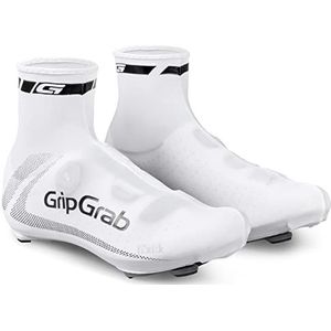 GripGrab - RaceAero Lichtgewicht Zomer Wielren Overschoenen Race Fiets Aero Tijdrit Fietsoverschoenen - Wit - Unisex - Maat One Size