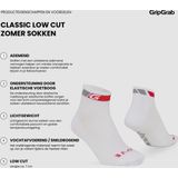 GripGrab - Classic Low Cut - Fietssokken - Wit - Coolmax Materiaal
