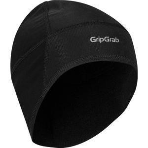 GripGrab - Thermo Windproof Winter Fiets Helmmuts Wielersport Skull Cap met Winddichte Voorzijde - Zwart - Unisex - Maat L