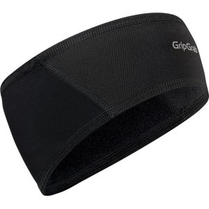 GripGrab - Lichte Fiets Hoofdband voor Onder de Fietshelm met Winddichte Voorzijde Wielersport Headband - Zwart - Unisex - Maat M