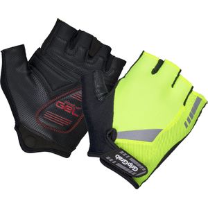 GripGrab - ProGel Padded Korte Vinger Zomer Fietshandschoenen Wielrenhandschoenen met Padding - Geel Hi-Vis - Unisex - Maat S