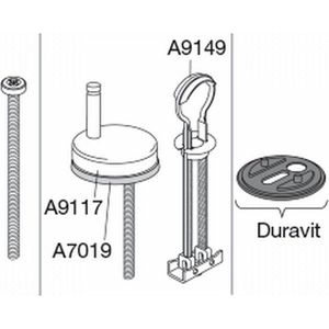 Pressalit Calmo Bevestigingsgarnituur Closetzitting D02999