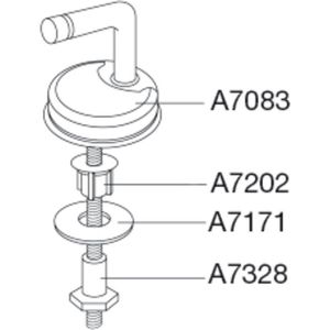 Pressalit uni scharnier type 07 per paar RVS D07999