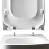 Pressalit Plan wc bril met deksel, softclose en quick-release 34,7 x 42,5 cm, wit