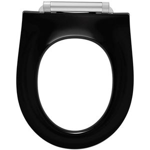 Pressalit Projecta Solid Pro polygiene wc bril zonder deksel en met softclose, zwart