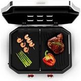 Cozze - Plancha 600 met Deksel en 2 Branders 65 cm 30Mbar 6.4KW - Roestvast Staal - Zwart -