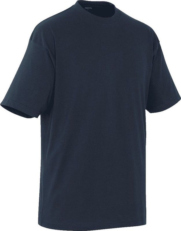 Mascot - Crossover T-shirt - Marine - Gekamd Katoen - Ronde Hals - Ruime Pasvorm