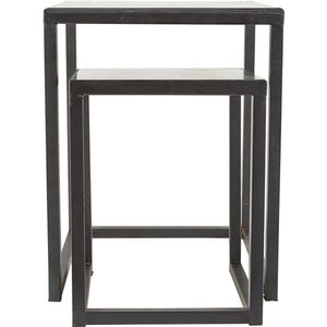 Villa Collection - Walde - Bijzettafel - Limestone Black - Set van 2