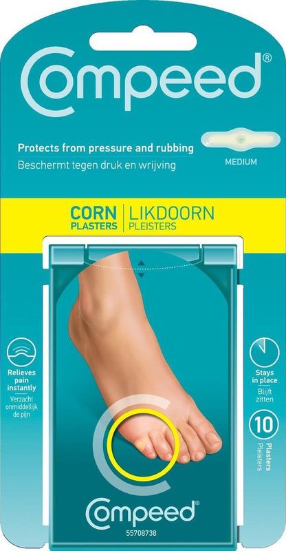 Compeed Medium Likdoornpleisters - Likdoornpleisters bieden directe pijnverlichting, snellere genezing - 10 stuks