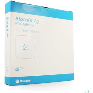 Coloplast - Biatain Ag - Schuimverband - 15,0 x 15,0 cm - Niet-hechting