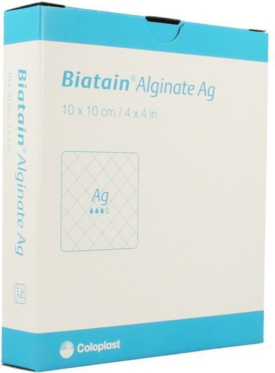 Coloplast - Biatain Alginate Ag - Gaaskompres - 10cm x 10cm