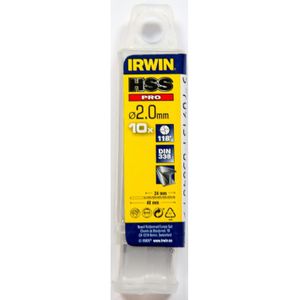 Irwin HSS PRO Metaalboor 118° 2.0MM 10PCS - 10502251