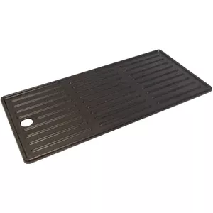 GFTIME 7883 66123 Cast Iron Grill Plate (1/3) for Gas Barbecue Boston, Black, 20.5 x 43 x 1.5 cm, BBQ Gas Grill Replacement Parts for Most Grill Models, 1 Pack