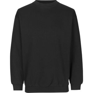 IDENTITY Sweatshirt mit Rundhalsausschnitt. Rippstrick am Hals und Rippstrick an den Ärmelöffnungen und unten. Weiche, gebürstete Innenseite. Schwarz, Größe M
