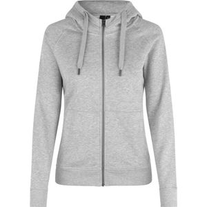 ID Hoodie Core Vest met Rits Dames Grijs Melange