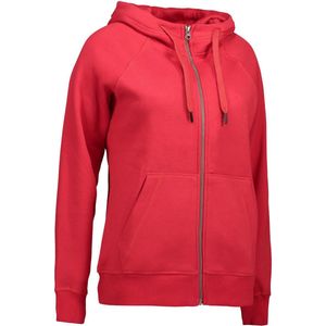 ID Hoodie Core Vest met Rits Dames Rood