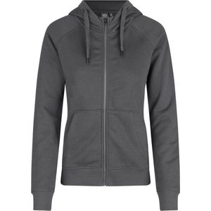 ID Hoodie Core Vest met Rits Dames Zilvergrijs