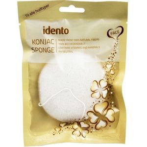 Idento Konjac Svamp - Circular - Natural (hvid)